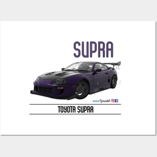Supra Time Attack Purple Carbon Posters and Art